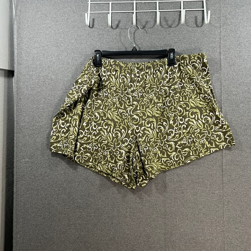 Anybody Lush Jersey Puli On Printed Shorts Olive/Hawaiian Size 2X
